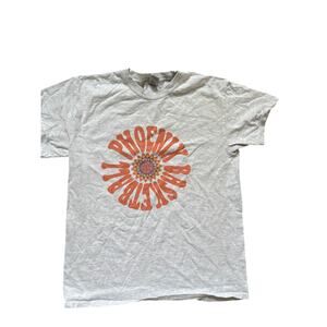 Phoenix Suns Graphic Tee Heather Gray Medium Gildan Retro Sunburst Basketball